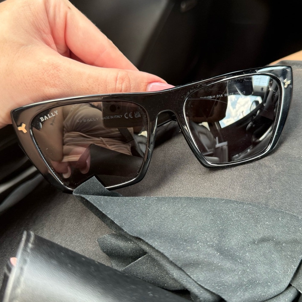 Bally Women's Black Oversized Cat-Eye Sunglasses